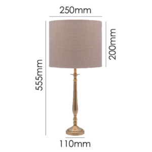 555mm tall elegant statement lamp for bedside or console styling