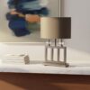 LLT Grace Caimile Table Lamp with chrome crystal base