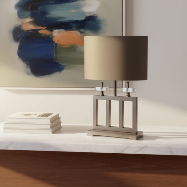 LLT Grace Caimile Table Lamp with chrome crystal base