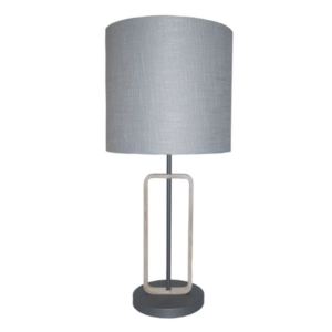 LLT Hamish Stone Table Lamp with timber and graphite base