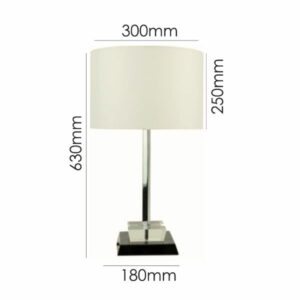 Modern crystal and black chrome table lamp for luxury interiors
