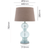 Modern blue glass table lamp for luxury interior styling