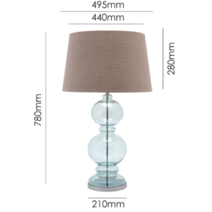 Modern blue glass table lamp for luxury interior styling