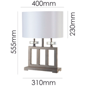 Modern chrome and crystal table lamp for luxury interior styling