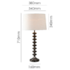 Modern black nickel spindle table lamp for elegant interiors