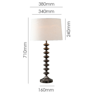 Modern black nickel spindle table lamp for elegant interiors