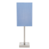 Modern blue faux silk square lamp shade with fine petal texture