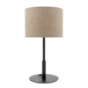 Minimalist table lamp with neutral fabric shade