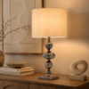 LLT Matilda Latte Table Lamp with bronze mosaic base