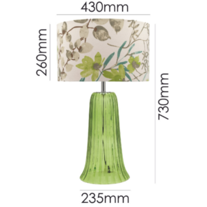 730mm tall luxury glass lamp for botanical interior styling