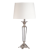 LLT Madison table lamp with silver plated crystal base and white shade