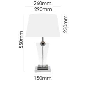 550mm tall contemporary crystal lamp for luxury interiors