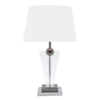 LLT Melinda White Table Lamp with chrome and crystal base