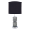Table Lamp with smoked glass and chrome base