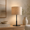 LLT Shannon linen taupe table lamp