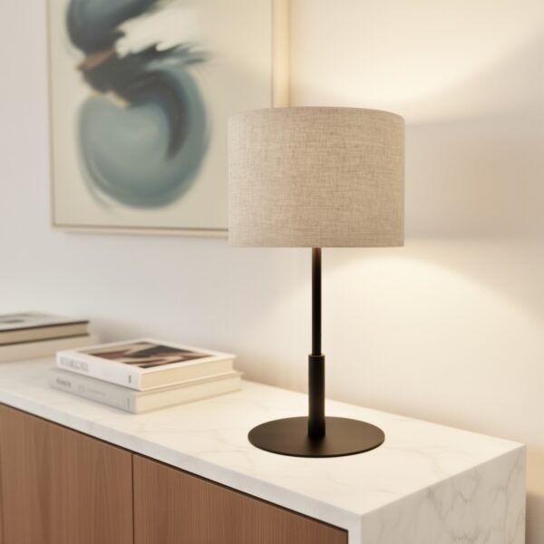 LLT Shannon linen taupe table lamp