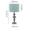 Decorative mosaic glass table lamp for luxury bedrooms
