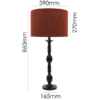 860mm tall luxury statement lamp for modern interior styling