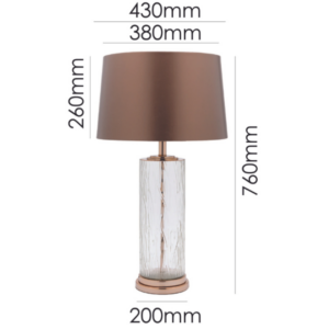 LLT Masaki gold ripple glass table lamp