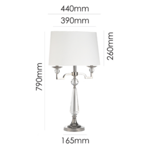 Elegant chrome and crystal lamp for modern interiors