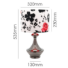 Decorative flower pattern lamp for bedroom or living room