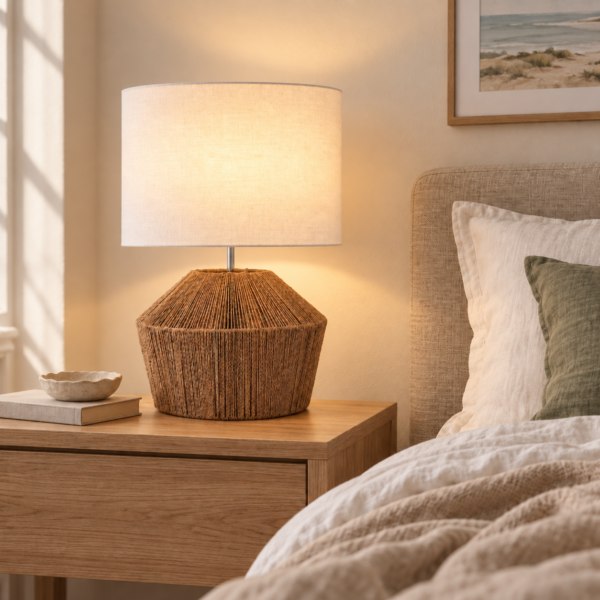 LLT Sands table lamp with twine base