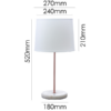 Marble finish table lamp with rose gold base