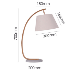 Modern table lamp with natural linen shade