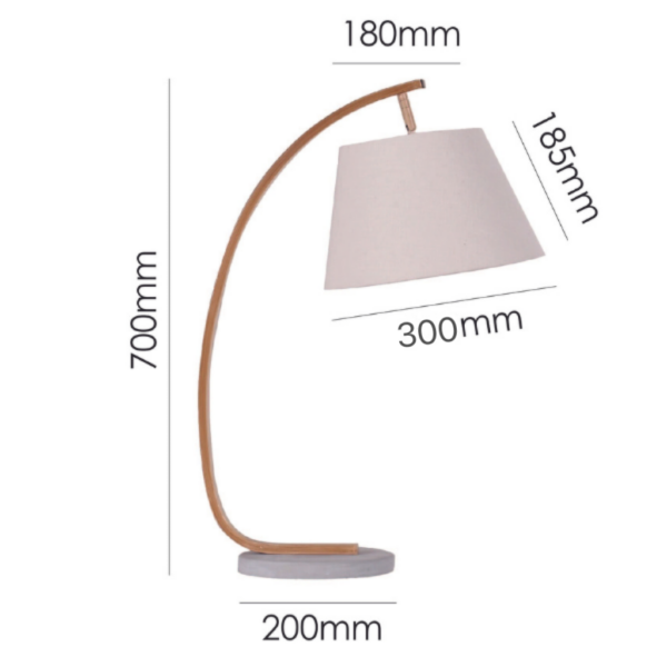 Modern table lamp with natural linen shade