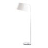 LLF Joii Marble White Floor Lamp with marble base and white painted metal arm and tapered shade
