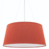 LLP Tripoli Orange 5LT pendant light close up showing warm orange textured linen thread shade surface and fabric weave detail
