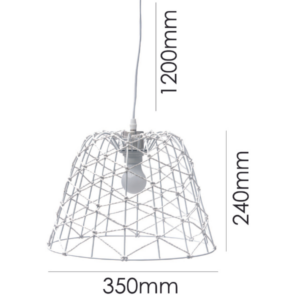 LLP Trix 3 Pendant Light styled in a bright coastal bedroom interior with white and neutral tones
