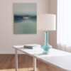 LLT Sparro white table lamp with linen shade