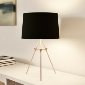 LLT Tripoli nickel black table lamp