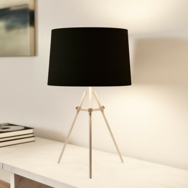 LLT Tripoli nickel black table lamp