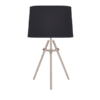 Modern table lamp with black textured shade