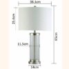 Modern table lamp with off-white drum shade