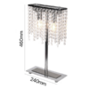 Luxury table lamp with cascading crystal drops
