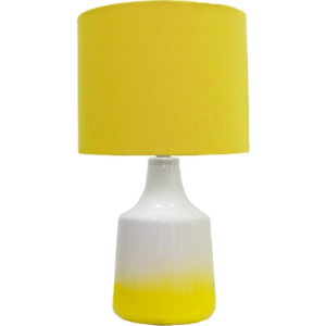 LLT Halle Yellow Table Lamp with ombre ceramic base