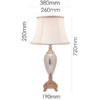Luxury table lamp with silk shade and gold detailing