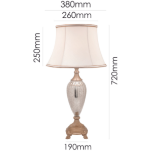 Luxury table lamp with silk shade and gold detailing