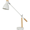 Modern desk lamp with white metal finish