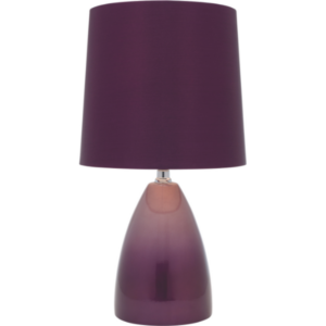 Purple ceramic table lamp LLT Hero with matching purple shade