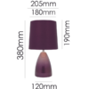 LLT Hero Purple Ceramic Table Lamp with chrome accent