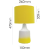 Yellow drum shade lamp for modern interiors