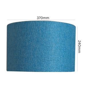 Close-up of the blue woven fabric texture on the Mytye drum lamp shade