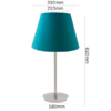 LLT Flynn Cyan table lamp with nickel base