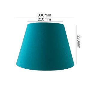 Jade Green Faux Silk Tapered Lamp Shade 33cm against a white background