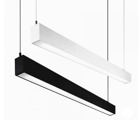 Hunter LED Linear Pendant Light in black and white finishes