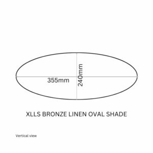 XLLS Macy Bronze Linen Oval  Lamp Shade